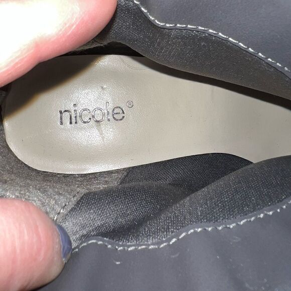 Nicole faux suede grey booties with back heel zip size 6 - Picture 9 of 9